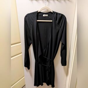 Aritzia Babaton Black Wrap Dress